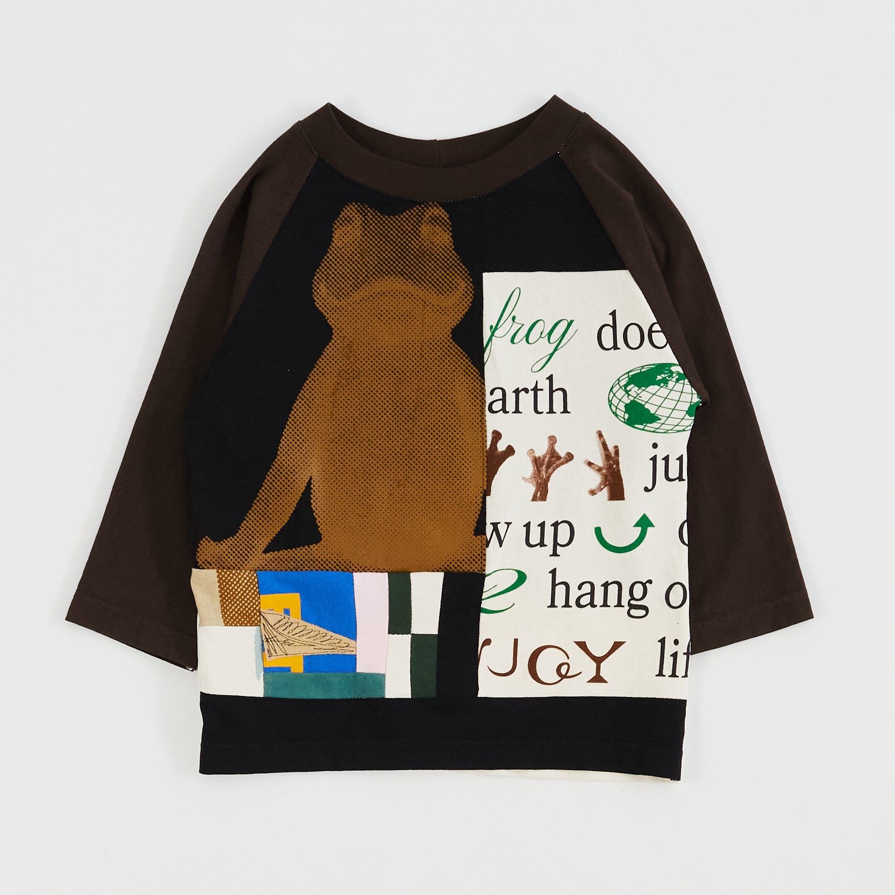 THOUSAND ISLAND: PATCHWORK FROG RAGLAN T-SHIRT