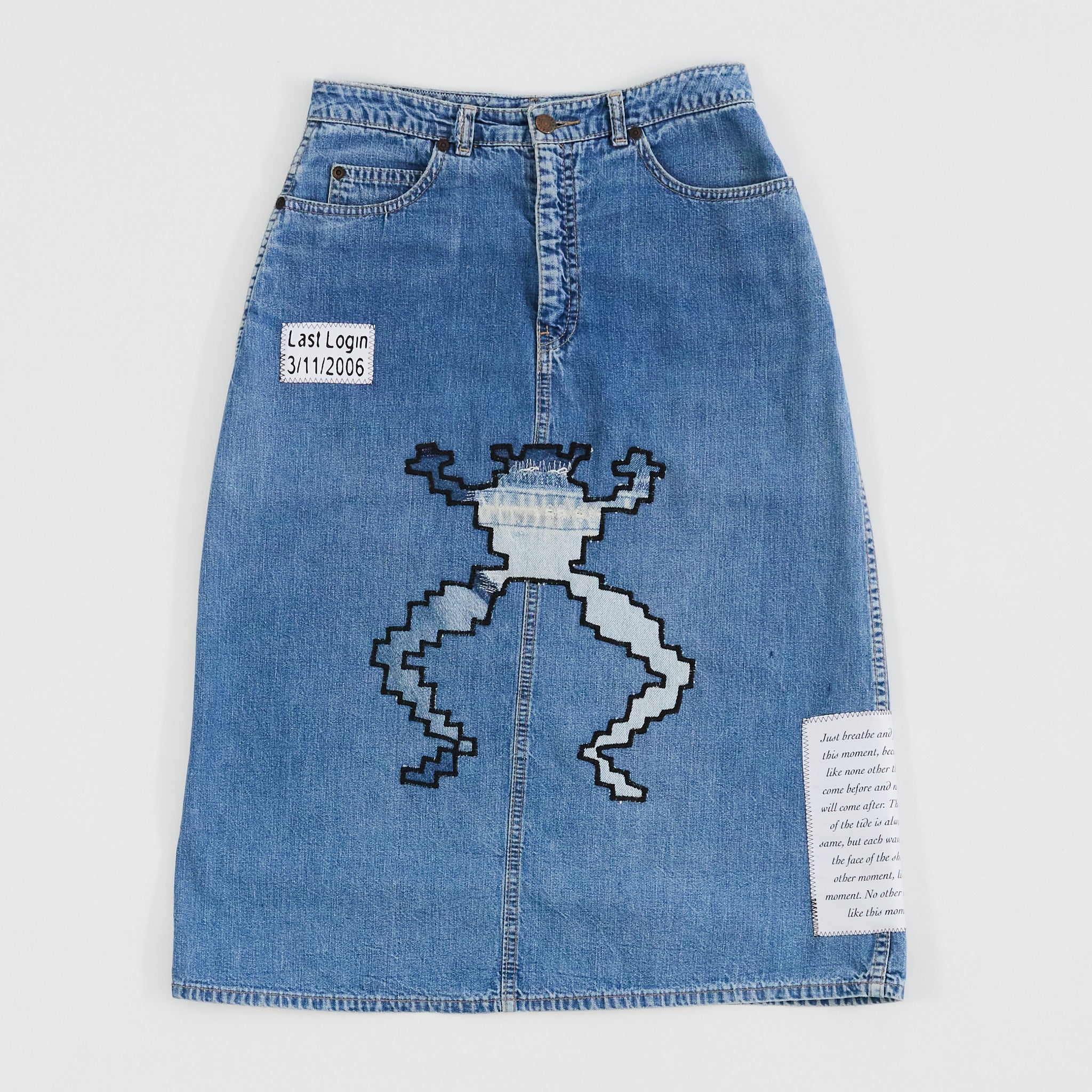 THOUSAND ISLAND: DIGI FROG DENIM SKIRT
