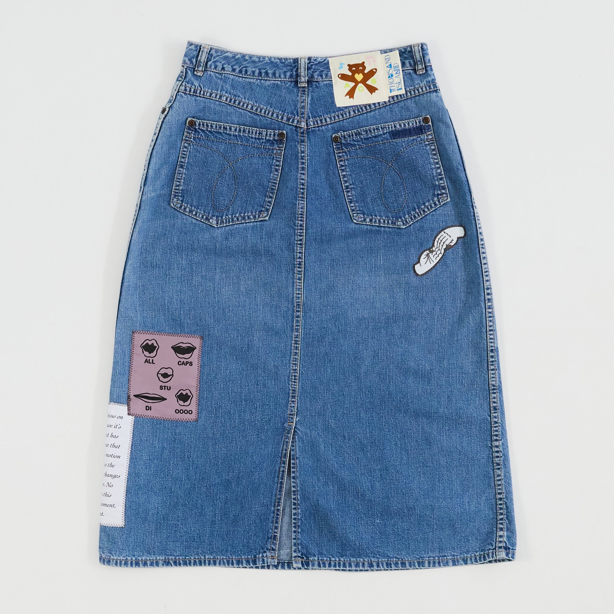 THOUSAND ISLAND: DIGI FROG DENIM SKIRT