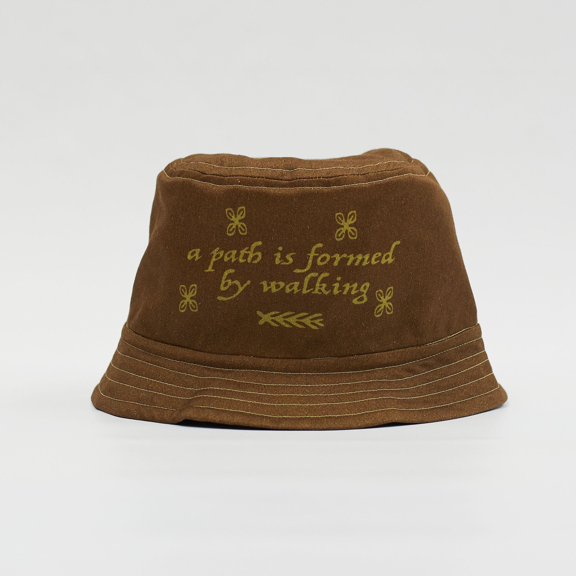 A PATH BUCKET HAT (BROWN)