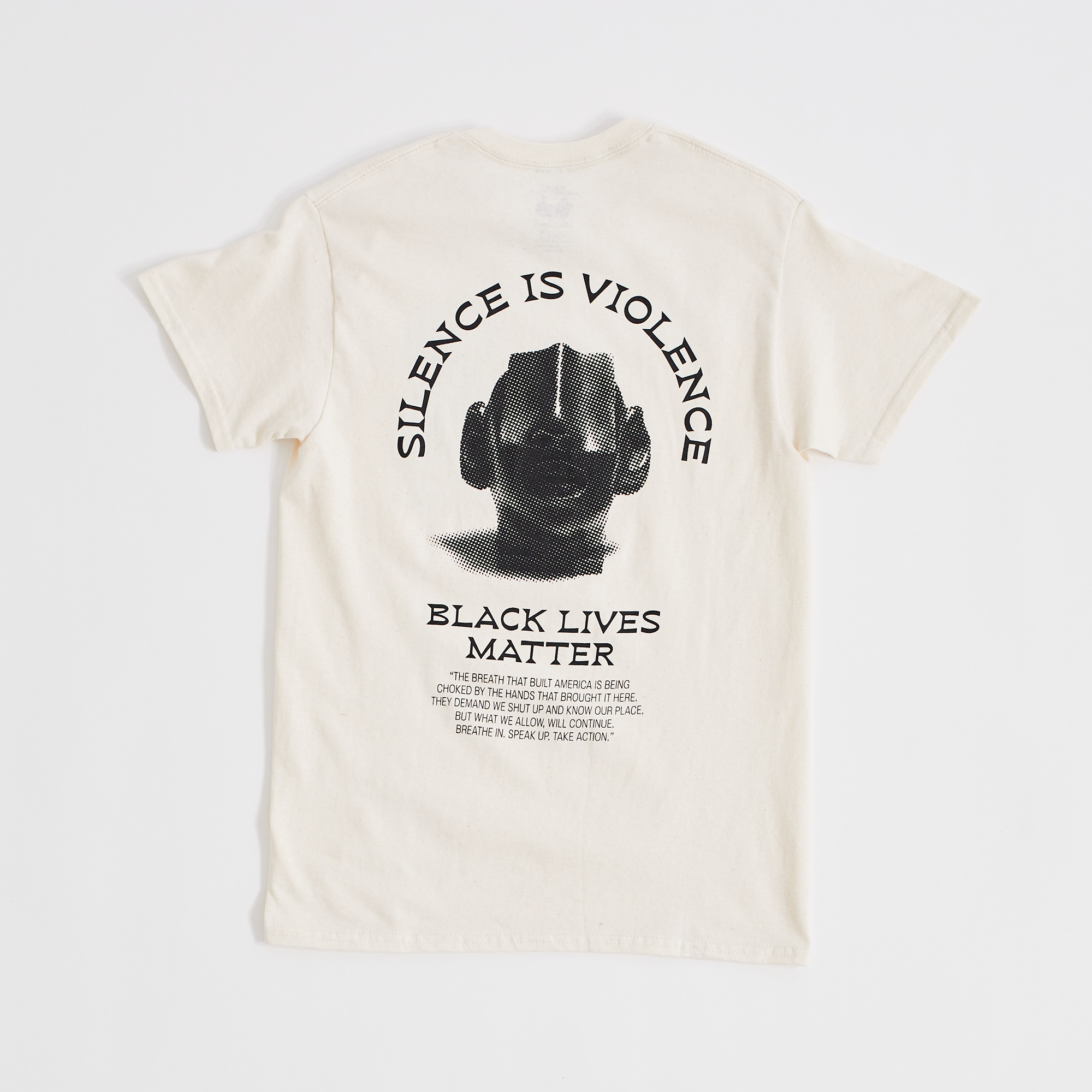 SILENCE IS VIOLENCE TEE  (UNDYED)