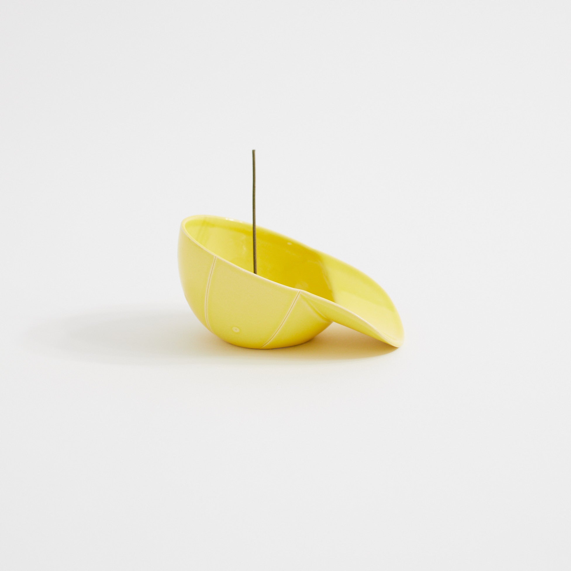 Ceramic Cap Incense Holder (Yellow)