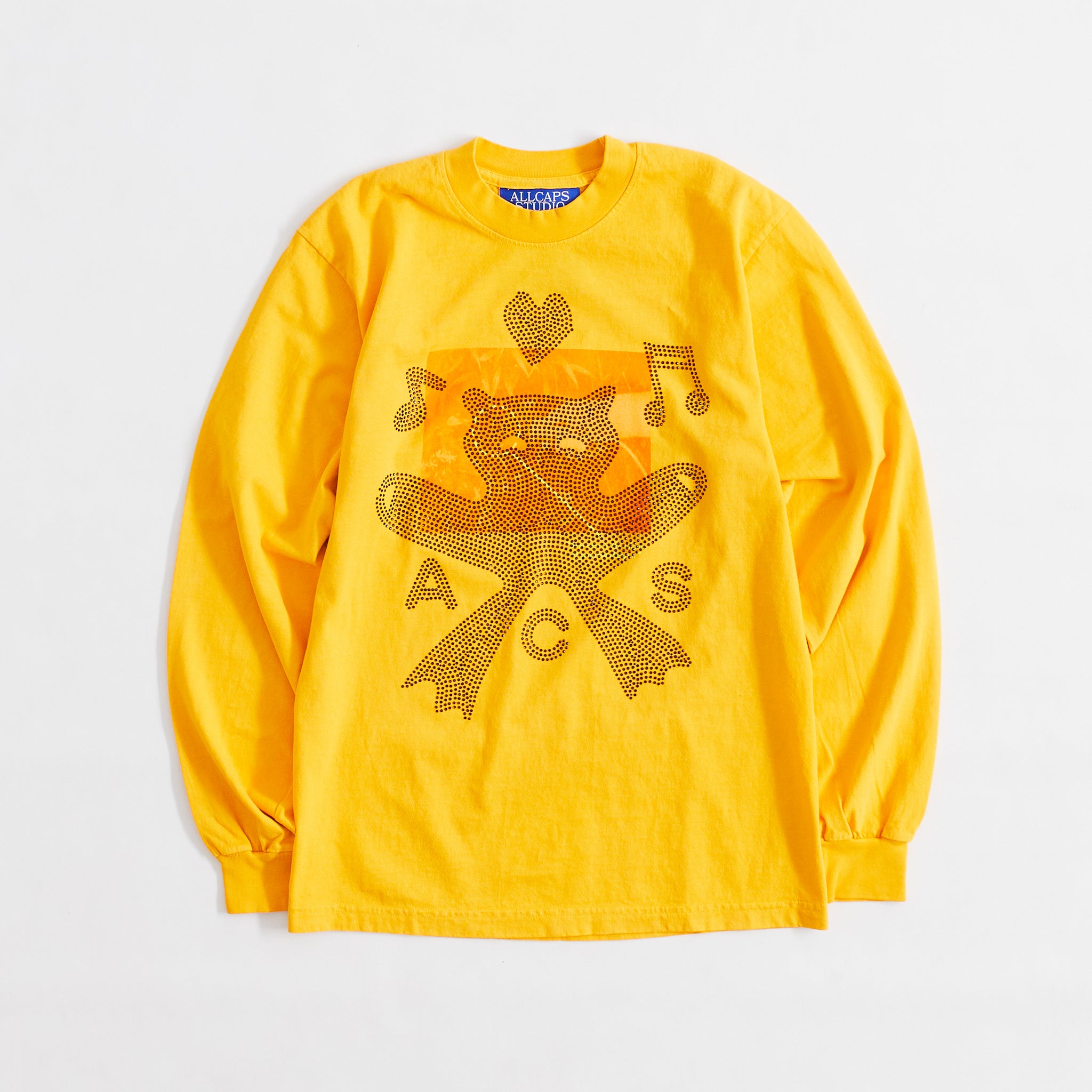 Teddy + Plant Sounds L/S T-Shirt (Gold)