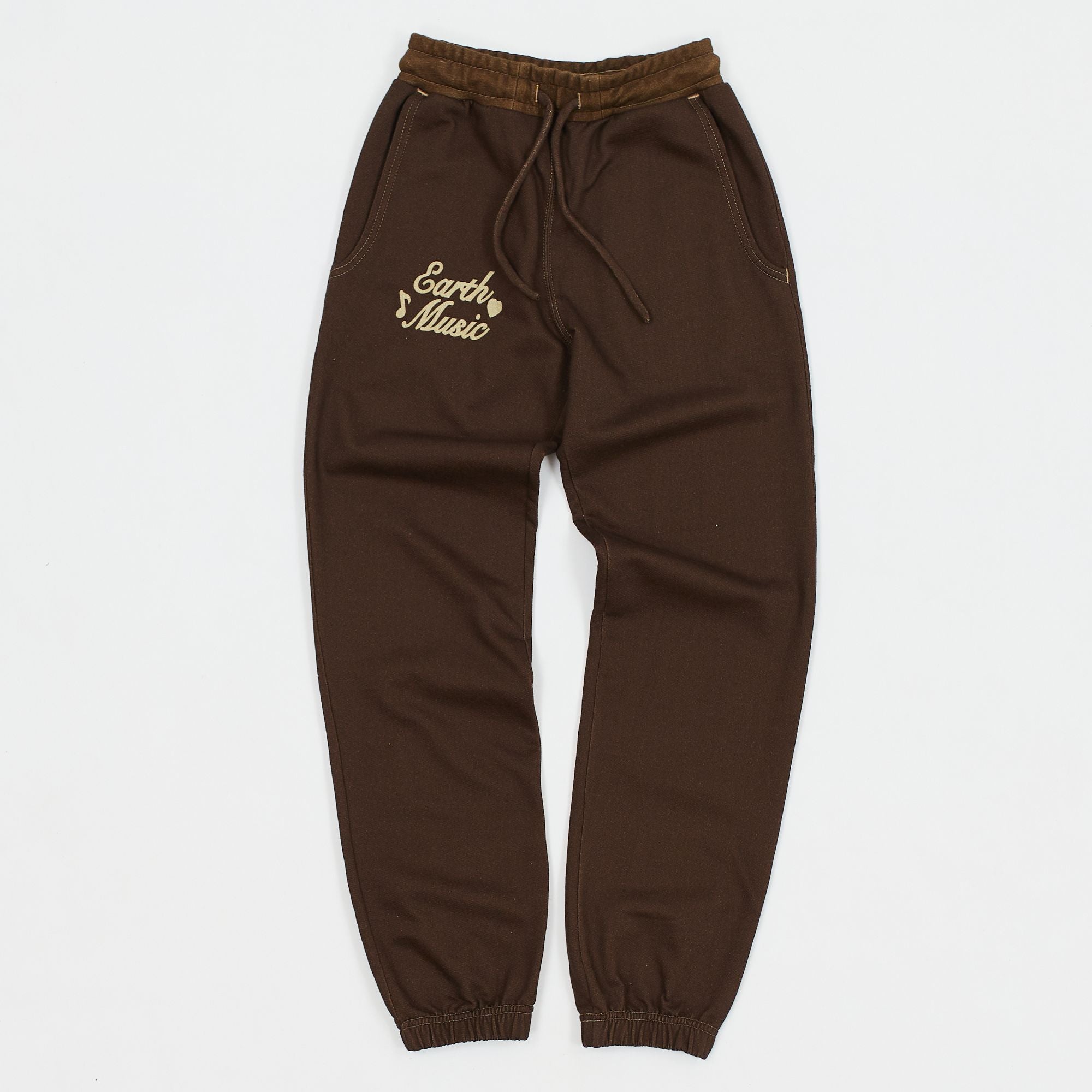EARTH MUSIC SWEAT PANTS (BROWN)