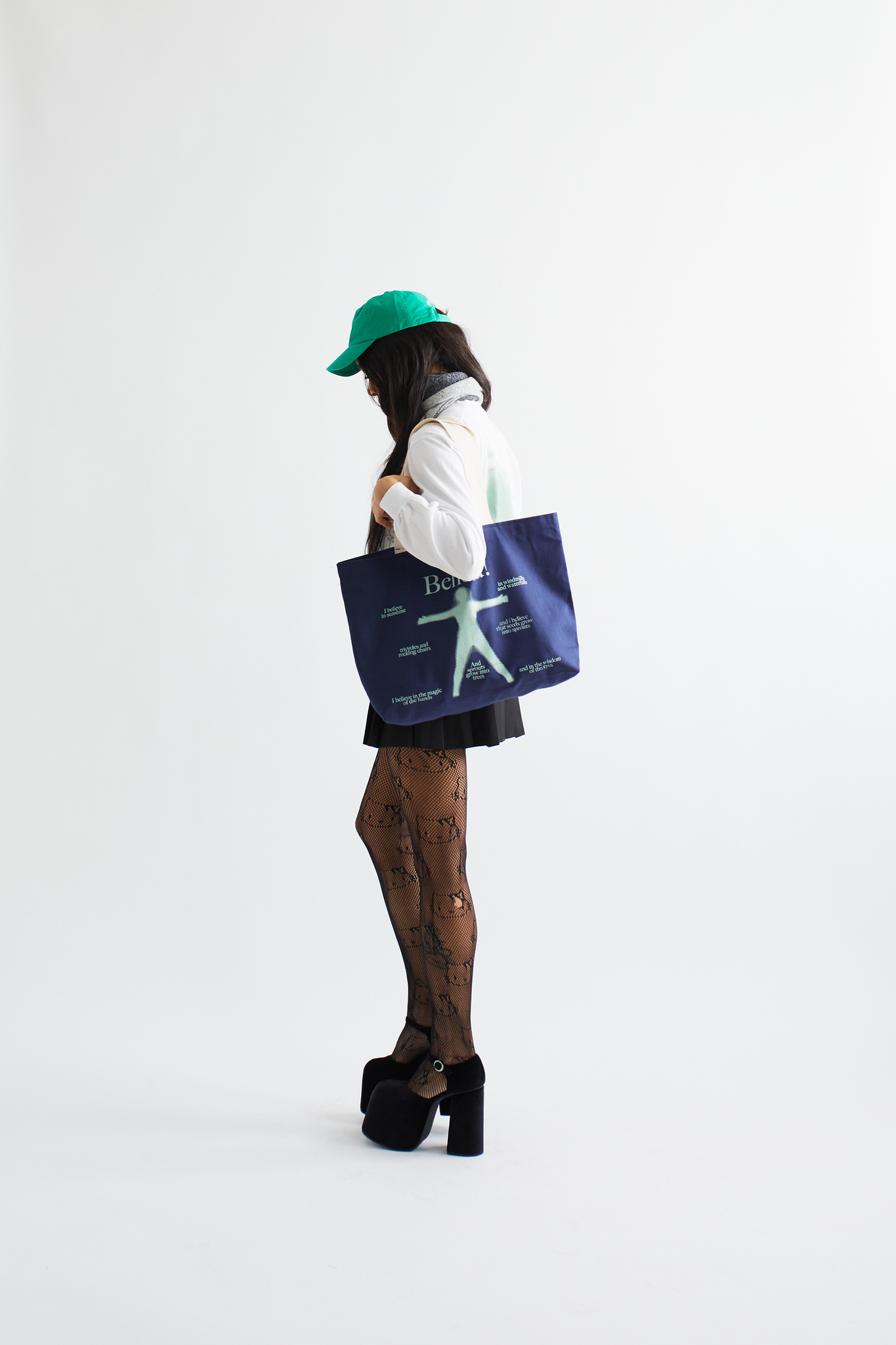 Behold! Tote Bag (Navy) *CUSTOM WOVEN LABEL ADDITION*